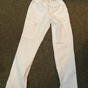 White scrub bottoms
